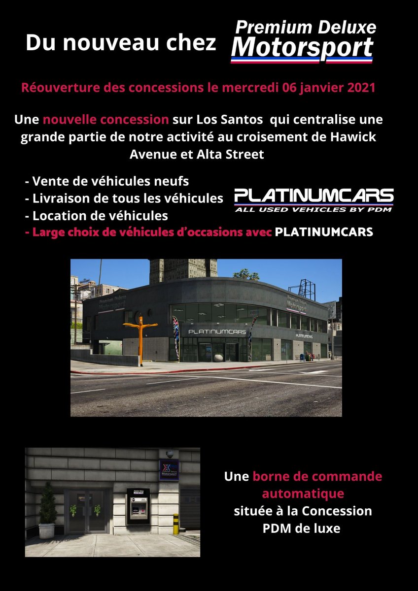 SA_PDM's tweet photo. 🔔Du nouveau chez PDM ! Réouverture des concessions le mercredi 6 janvier. https://t.co/KNKdrVBaSH