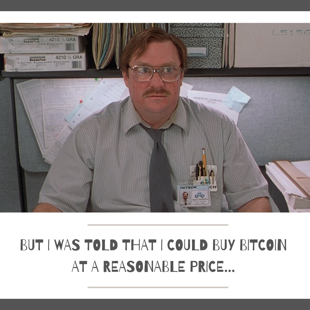 ClarifyCrypto's tweet photo. But I was told that I could buy Bitcoin at a reasonable price... 🤑 

#bitcoinnews #bitcoinprice #bitcoinvalue #cryptonews #cryptocurrencies #cryptoworld #cryptolife #cryptomemes #cryptomarket #cryptoinvestor #cryptotrader #hodl https://t.co/2KiUog22jB