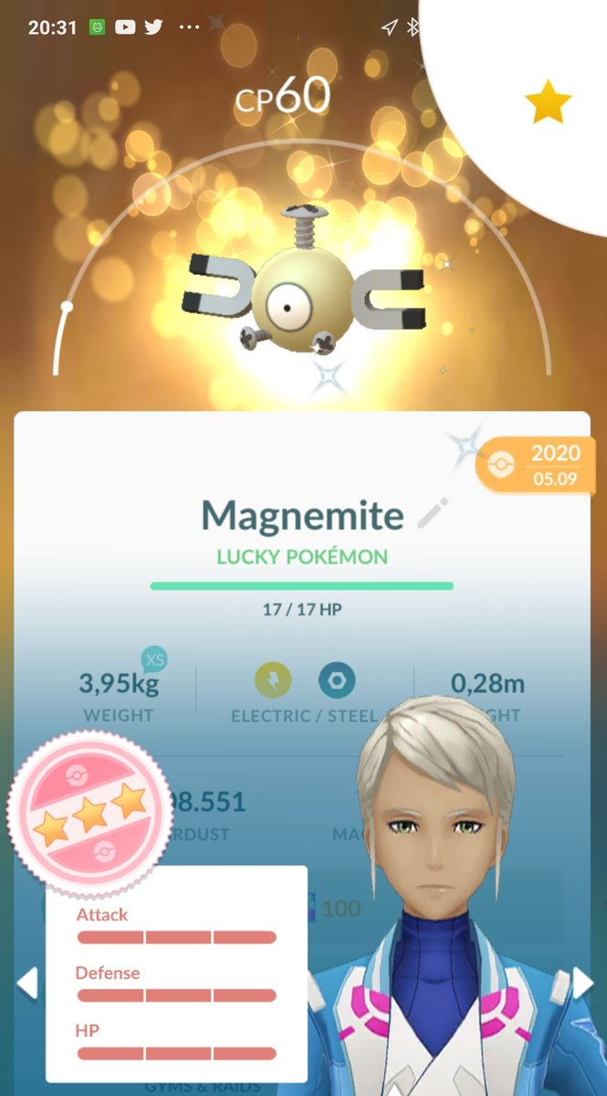 dm_stp's tweet image. So I did a #shiny #Magnemite mirror trade and I've finally, FINALLY gotten my first SHUNDO!😍❤️❤️❤️ This was also my first hundo from a trade. :) Can't wait to have it maxed out.🤩 #pokemongo