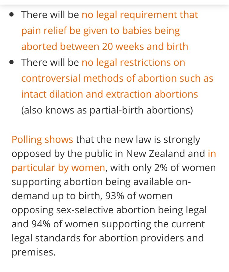 LaPremisaPR's tweet image. Para las feministoides aborteras sin límite, ya se pueden ir a vivir a New Zealand.

ACABAN DE APROBAR LA LEY MÁS EXTREMA SOBRE EL ABORTO.

En lo personal, estoy en contra del aborto, no contra la voluntad de quien quiera hacerlo. Pero, TIENE q haber límites. Esto es barbarie. 👇🏼