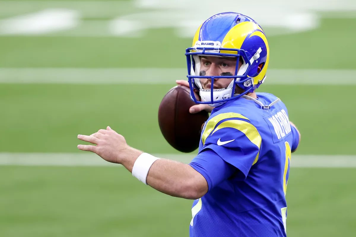 WFUSportsStats's tweet photo. John Wolford leads the Rams to the playoffs on his Pro Debut. 1st player in NFL history to do that, all while putting up nearly 300 yards of offense. What a damn performance by the Deacon. 🎩 https://t.co/SBGc85ZBXa