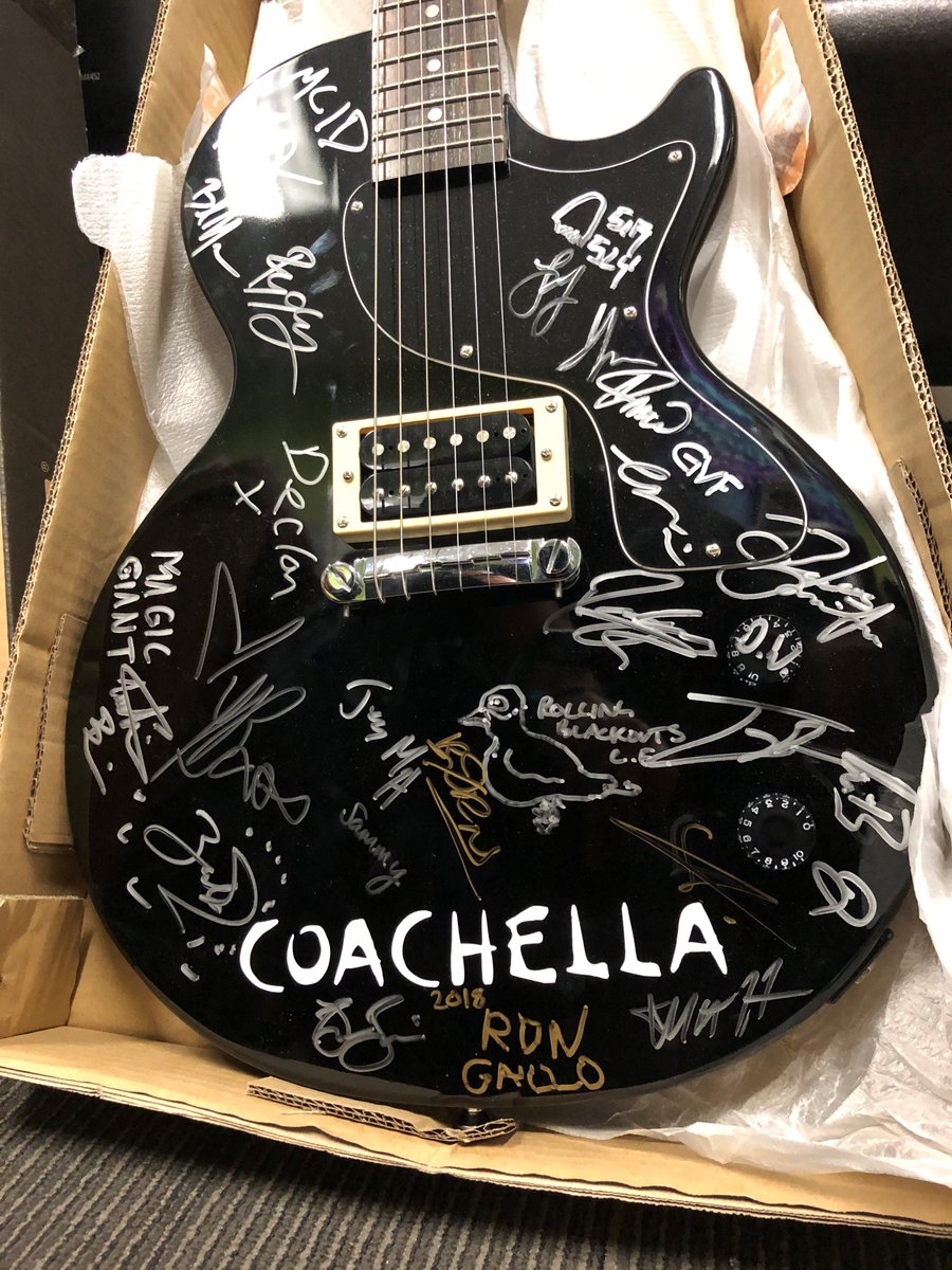 91X's tweet photo. Tomorrow @MartyInYourEar & @91XDanielle are BACK in the studio 5AM - 10AM ready for the first show of 2021!
Play Defeat Danielle at 8AM and score this autographed guitar. Signatures include #SIrSly, #GretaVanFleet, #JackAntonoff, #MagicGiant, and more!
#91X #GetUpSanDiego https://t.co/TFfJu8C3yf