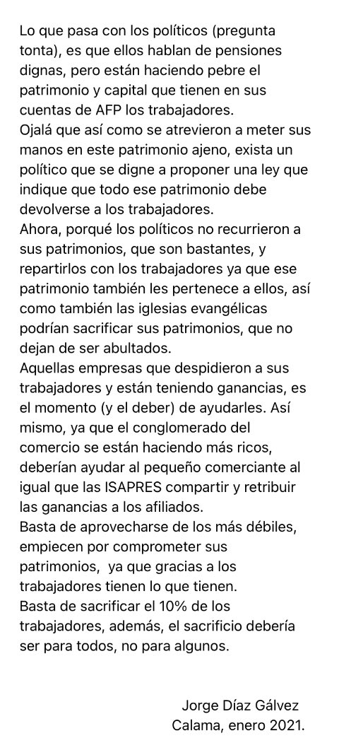 Karmencha2010's tweet photo. Opinión escrita por mi padre. Difunda si lo considera necesario... https://t.co/N9fyoCqSRa