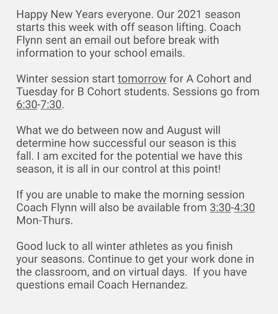 The 2021 season starts tomorrow morning at 6:30!