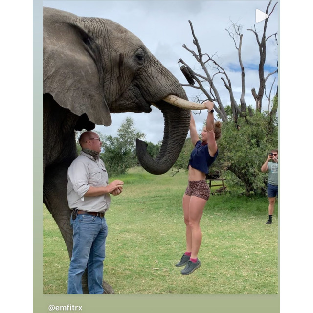 1. This is horrible...A South African woman named Emma Rogers went to an abusive, exploitative elephant park in SA called "Adventures with Elephants" and was allowed to do pull-ups on an elephant's tusksEmma's IG:  https://bit.ly/3b3Lzah Adventures IG:  https://bit.ly/3hFPJGK 