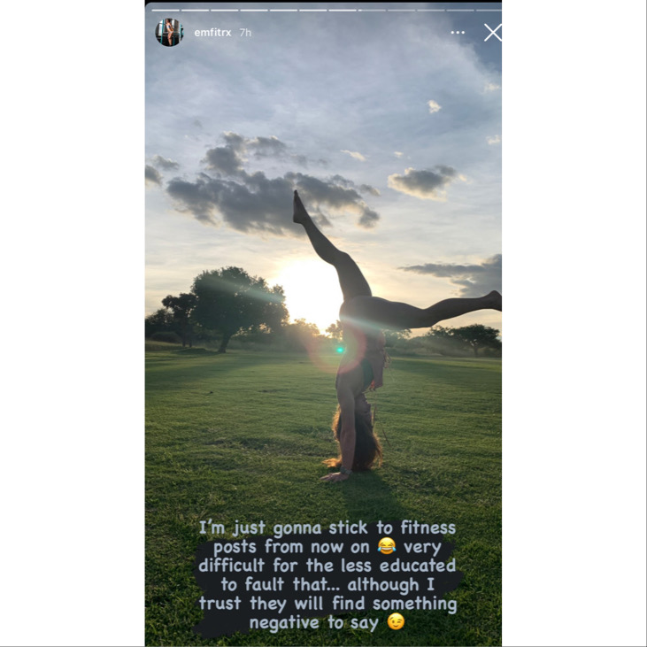 2. Then, when Emma Rogers was called out on this abusive and exploitative behavior towards this elephant, she didn't apologize or back down. She doubled down saying that anyone shaming her is uneducated.Emma's IG:  https://bit.ly/3b3Lzah Adventures IG:  https://bit.ly/3hFPJGK 