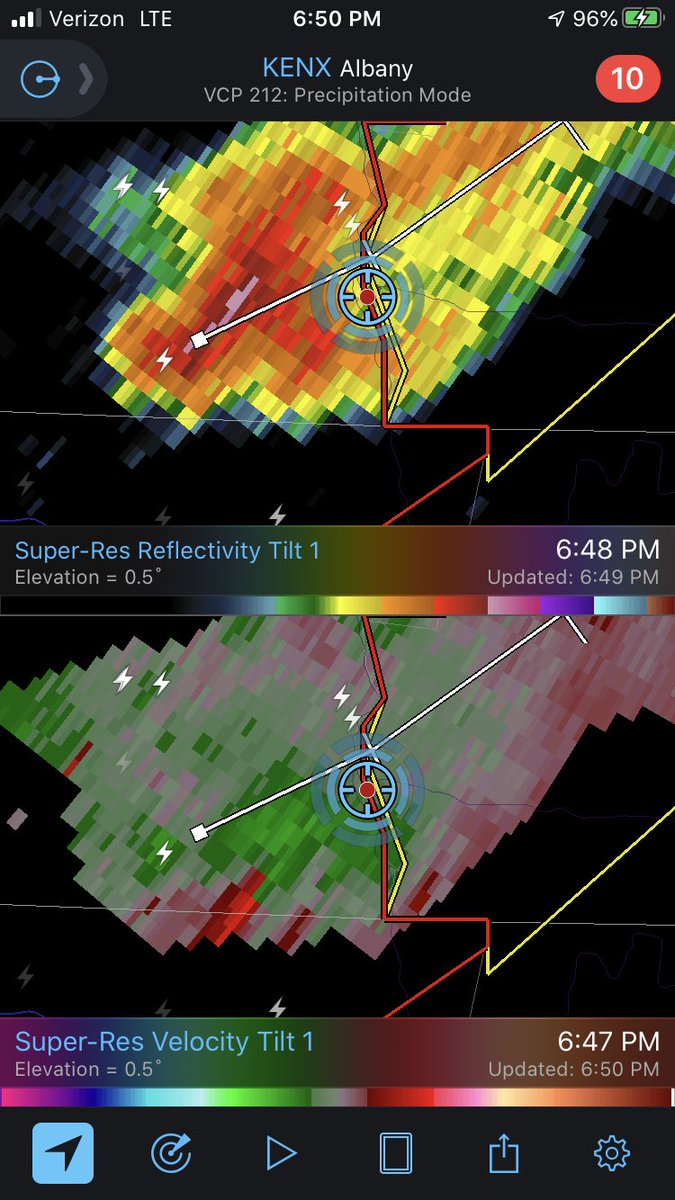 By about 6:50 PM the storm was almost on top of me. I felt confident moving directly into the path as the rotation didn’t look that strong on radar at the time and it didn’t look all that impressive in person either