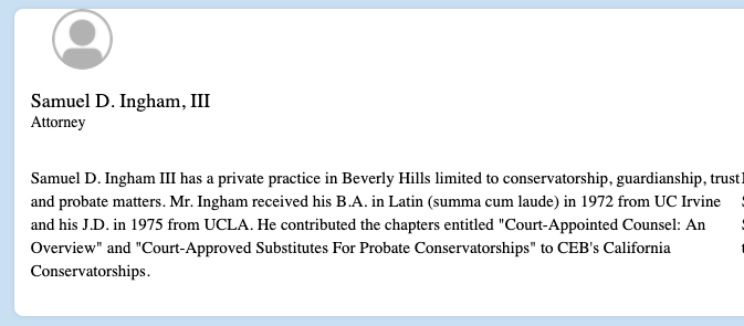 On May 8th, 2010, Judge Goetz hosted a training program with none other than Sam Ingham (Britney's court appointed attorney) and James Spar (who was the only doctor they could get to file a capacity declaration.)  #FreeBritney