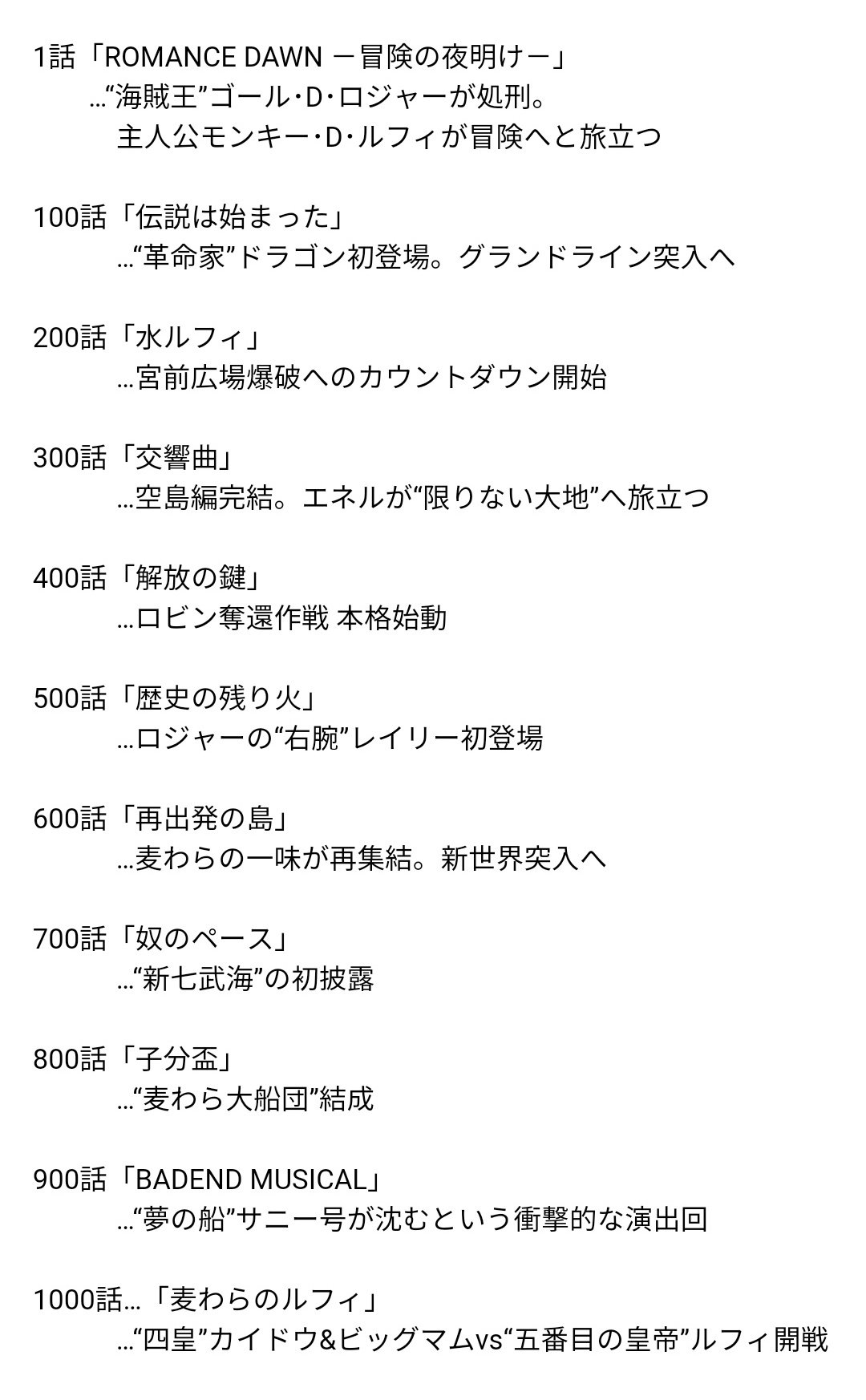 まな En Twitter One Piece 100話区切りの 節目回 まとめ Onepiece ワンピース Onepiece1000logs T Co 4nqfofnguu Twitter