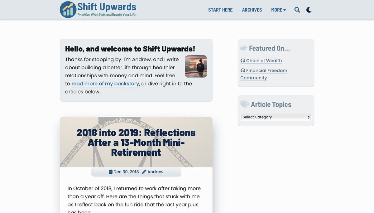 I haven't written on my blog in 2 years (!) but the web design geek in me implemented dark mode as a sanity/escape project during 2020. 

I'm happy with the end result! It auto switches between light and dark mode based on OS settings, also stores preference if manually toggled.