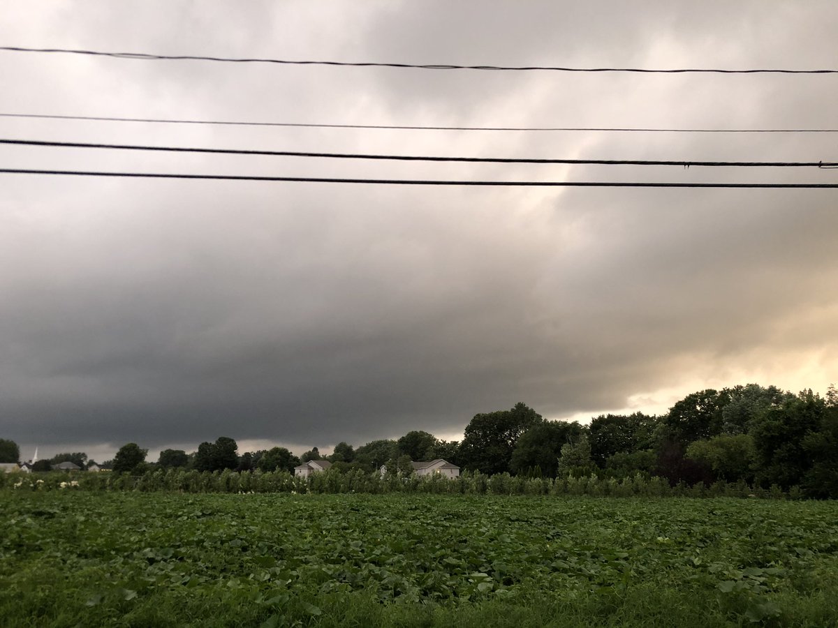 Although the storm was moving unusually slow, I was unable to catch up to it for another hour when it was near Amherst, MA. At this point it was no longer tornado warned although it was still rotating slightly and still had somewhat of a base. However this was it for the storm.