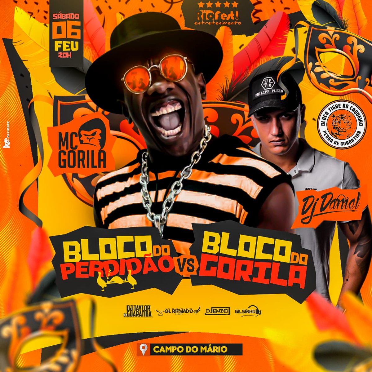 riofestval's tweet photo. Bloco do Perdidão vs Bloco do Gorila 💥✍🏼  Bora lotar aquele campo com essa micareta ❤️💥 https://t.co/rFWH3S88iD