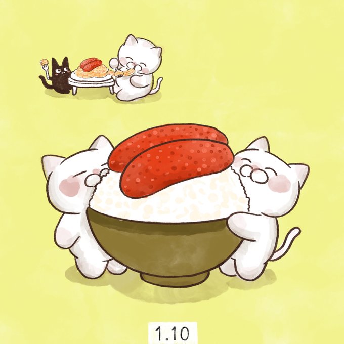 「cat rice bowl」 illustration images(Latest)