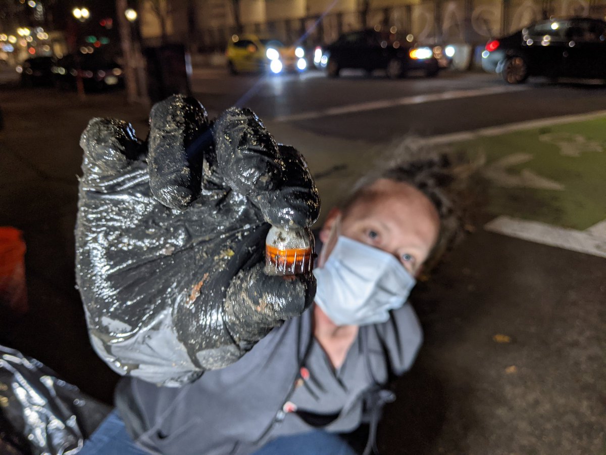 Hello, I am standing at 3rd and Main while the esteemed  @JuniperLSimonis extracts an unexploded chemical munition from a downtown storm drain