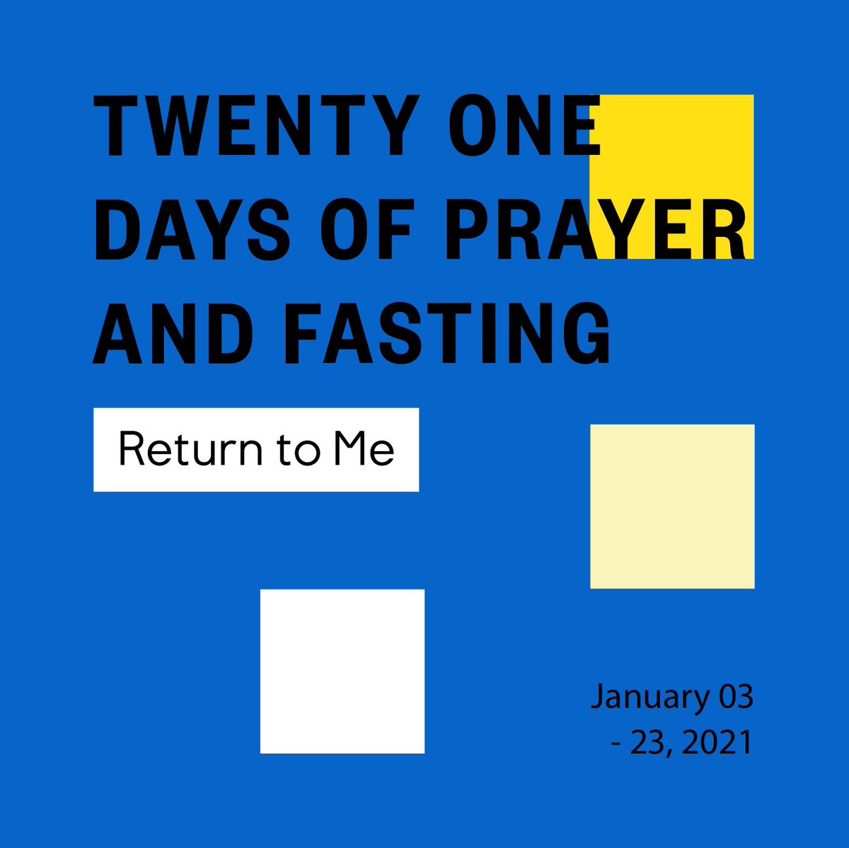 We believe God will respond as we seek His face and His heart for our lives, our church, our cities, and our world in this year. Set your alarms, and be sure to join us in person or live online tomorrow at 6:00am CST for our first early morning prayer service! #21DaysOfPrayer 🙏
