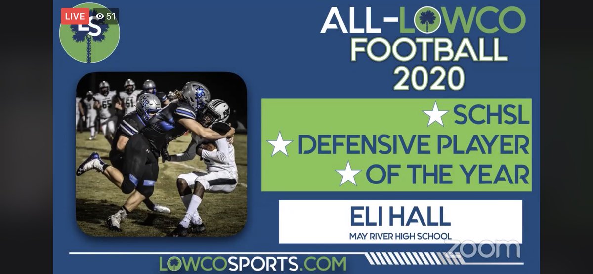 EliHall_32's tweet photo. Thankful and honored for the words by @LowcoSports in the live show tonight. Ready to play at the next level. @MRsharks1 https://t.co/yfkUkUwa2j
