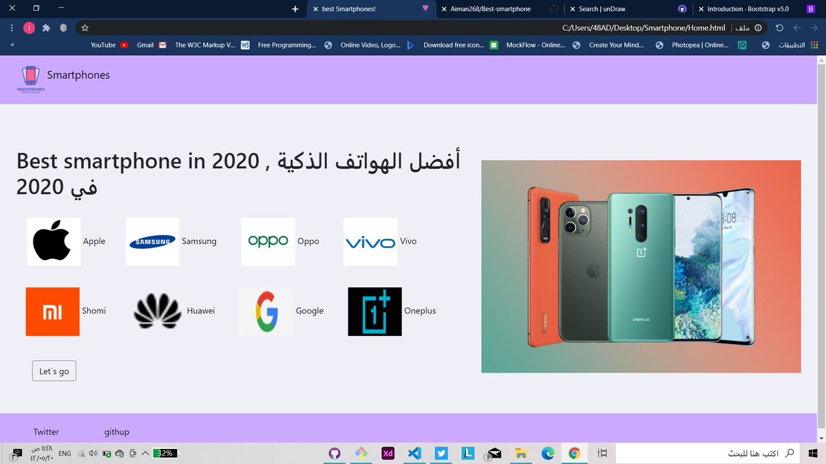 A__26_i's tweet photo. الحمدلله بديت في أول مشروع لي عبارة عن موقع بعرض فيه بعض من أفضل الجوالات في عام 2020 https://t.co/ZEIOXedA9A