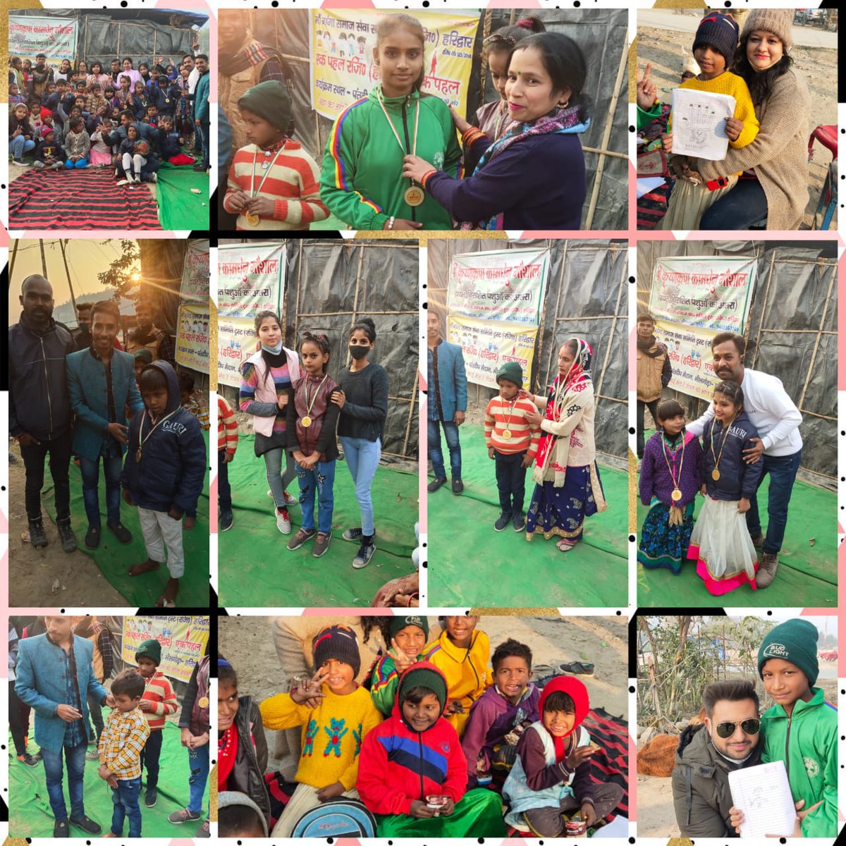 YashKumarLalwa3's tweet photo. Respected @saumyatandon Didi @loveenatandon Didi New year mene apni #maa #ganga #samaj #sewa #samiti #trust ke bacho ke sath manaya Jo bacche regular padhne aate hai unhe #medal se #sammanit kiya aap #Bhi apna #ashirwad dijiye sbko ❤️🙏 https://t.co/VQFXfItEES