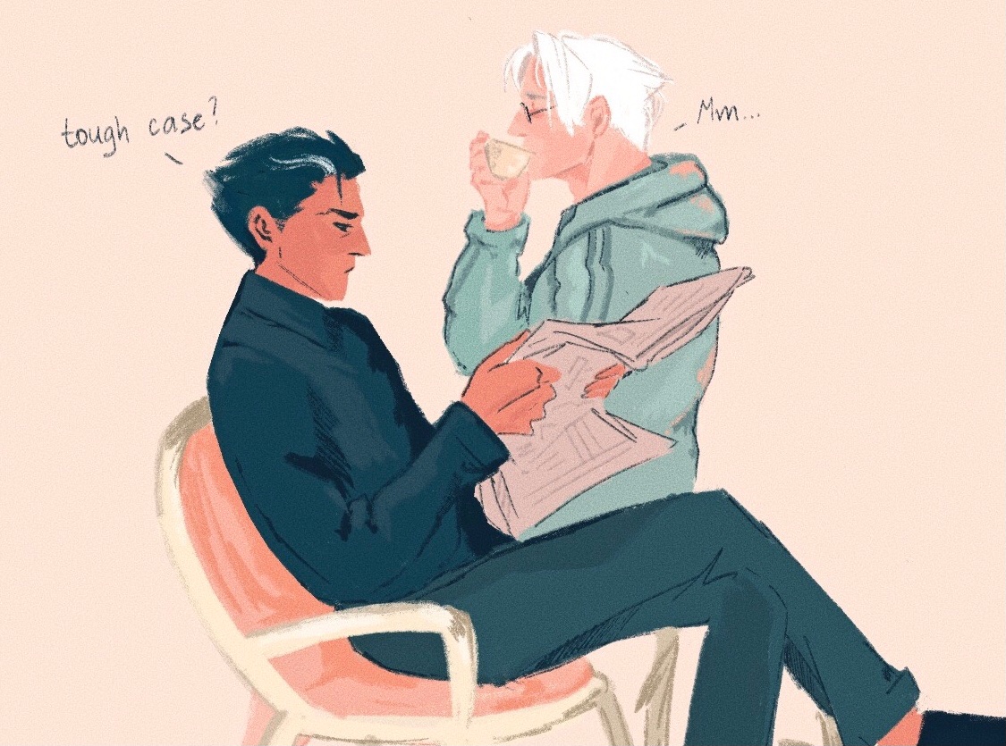 KaySholmes's tweet photo. Miles Edgeworth is not a morning person https://t.co/O2InQI9oEX