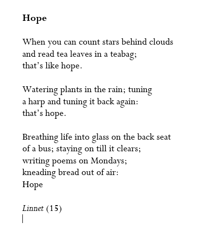 Is hope poem what What is