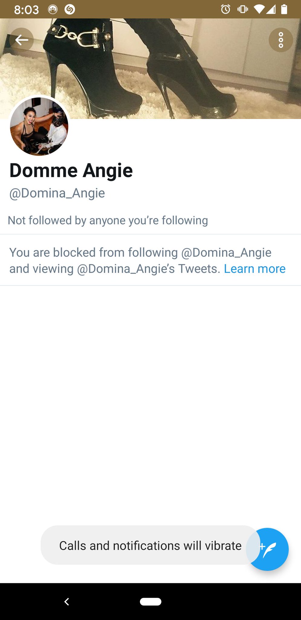 Not me report + block @domina_angie https://t.co/YbEnK2M1LH