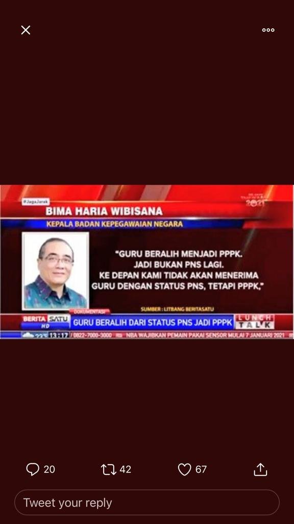 Darmaningtyas's tweet photo. Gemana mau membawa Indonesia maju kal tdk mau menghargai profesi guru pak @jokowi ? Kalau model kontrak gini makin susah dpt org2 yg pinter yg berminat jadi guru. Ini akibat yg ngurusi pendidikan tdk tahu pendidikan. Jangan biarkan bangsa Indonesia terpuruk scr sistematis pak https://t.co/6Q7fYyw84j