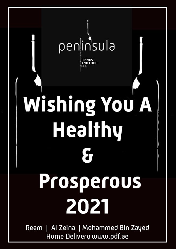 doubleaccount23's tweet photo. Wishing You A Healthy &amp; Prosperous 2021. 

#peninsulaldrinks #peninsulareem #peninsulalzeina #peninsulambz
#newyear #2021 #goodbye2020 #hello2021 
#AbuDhabi #reemisland #alzeina https://t.co/1CVnukTQE9