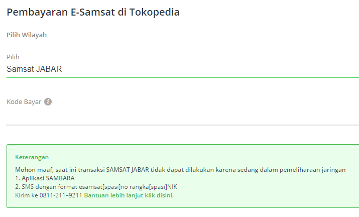 Ryan__Permana's tweet photo. @bapenda_jabar Hi Bappenda, untuk cek kendaraan bermotor baik di Sambara atau di Apps Sedang tidak bisa ya? Selain itu bayar di toped juga gak bisa ya? https://t.co/OZdTuOj3d6