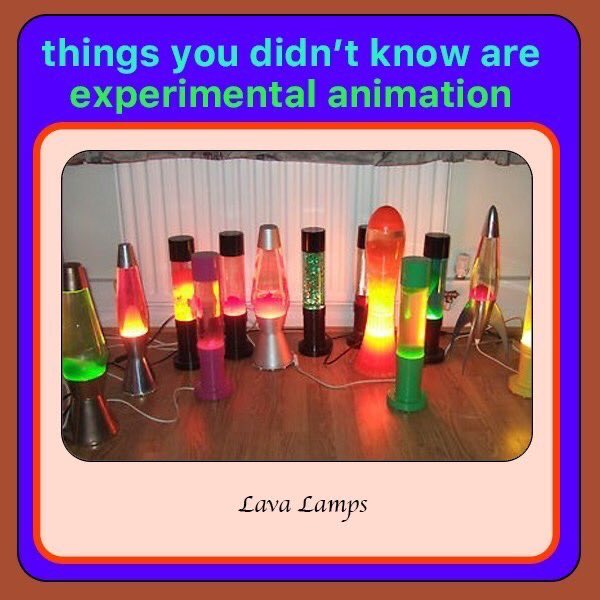 Things you didn’t know are experimental animation (a thread)