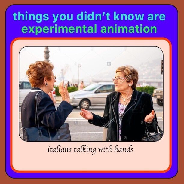Things you didn’t know are experimental animation (a thread)