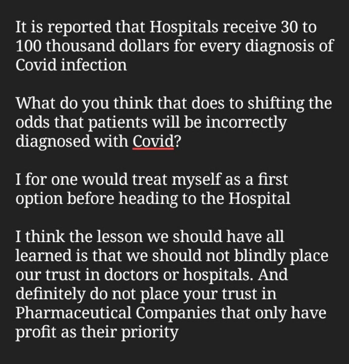 My brothers father in law just died after being put on a ventilatorIt is truly sad that doctors will not, or can not use the most effective medicinesDoctors are not taught how to heal, but to prescribe medicine(Picture is not of him)