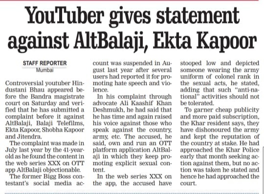 Hindustani Bhau tweet media
