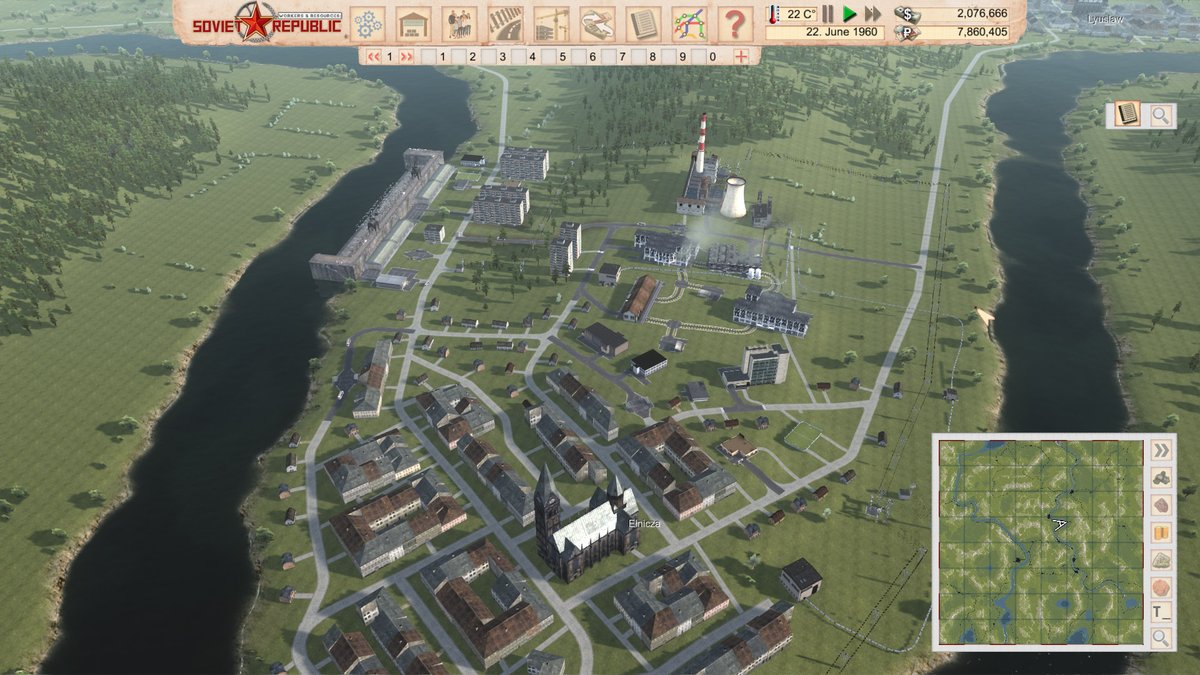 more often though, in the Soviet Republic game, cities are compact, with most things within walking distance, and buses and trains are used to get people to factories that are too polluting to put next to homes.