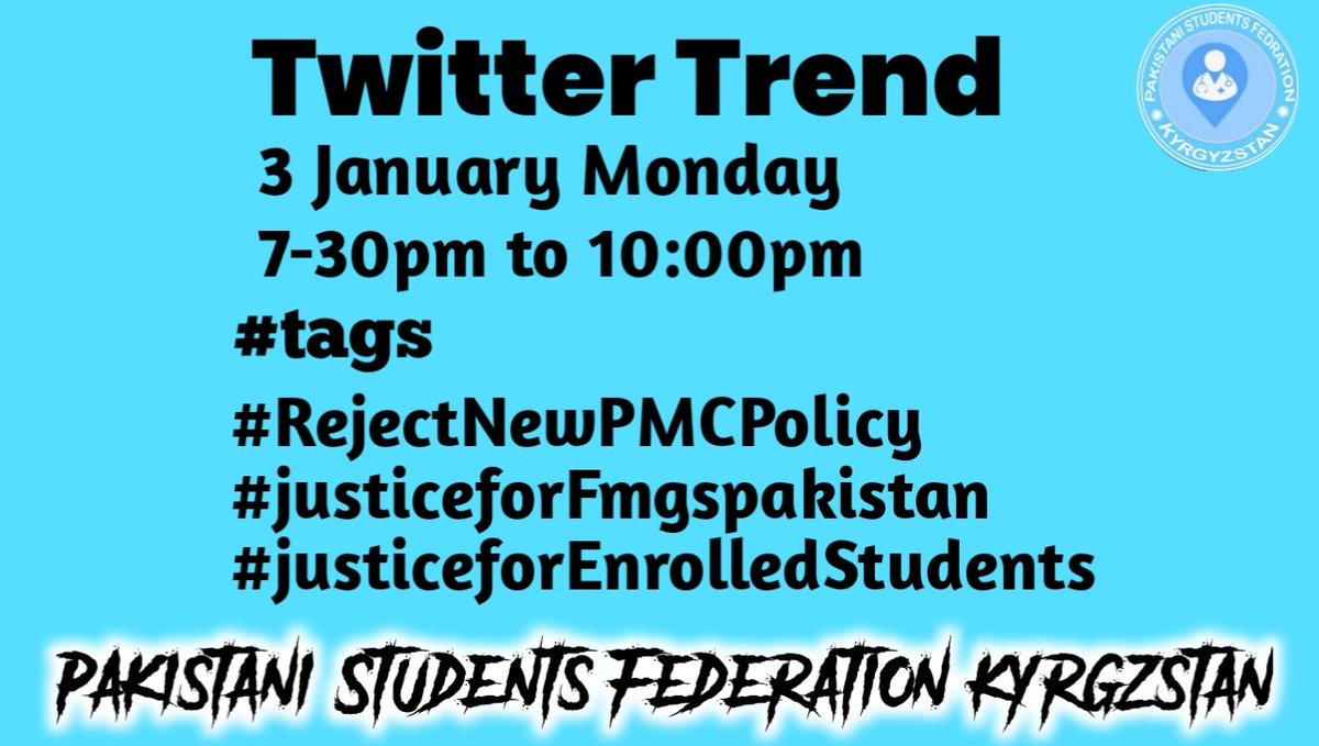 FasihMehmood_7's tweet photo. #RejectNewPMCPolicy

#justiceforfmgs

#justiceforEnrolledStudents
#psfk https://t.co/DgDMng9YeL