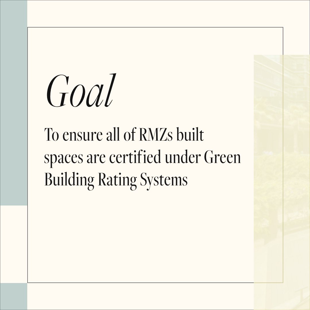 RMZ_Corporation's tweet photo. The safety and wellbeing of our communities is our main priority. At RMZ, we take steps to ensure our workspaces meet international standards of energy efficiency and waste management with certification under Green Building rating systems.

#OnlyatRMZ #Futureofspace #industry https://t.co/mf78nfxwLq