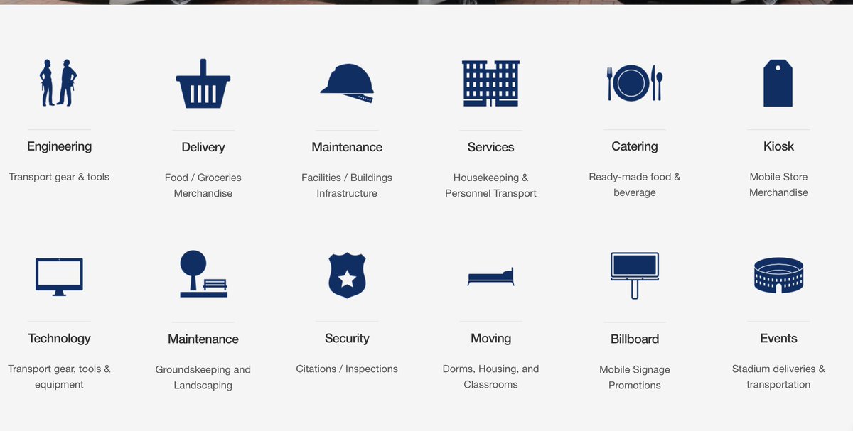 Other uses for their Vehicles Include: