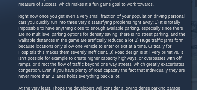 Circling back to parking... this thread on parking in the Soviet Republic game is hilarious. The comments keep getting better.  https://steamcommunity.com/app/784150/discussions/0/1743392433377285759/