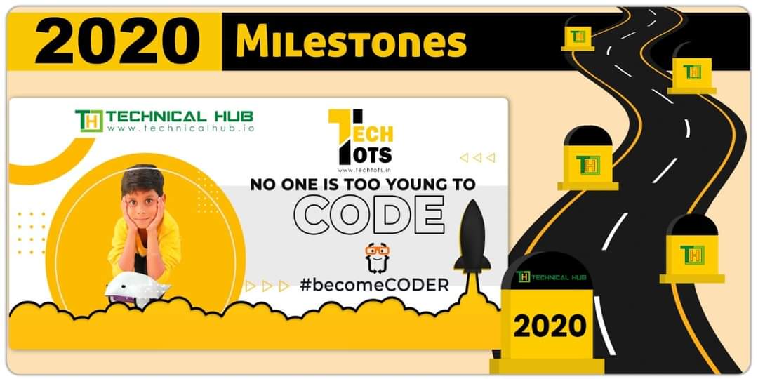 We are glad to share the 2020 Milestones of Tech Tots ( techtots.in )
#TechTots #achievement #2020Milestones #TechnicalHub #technicalhubio