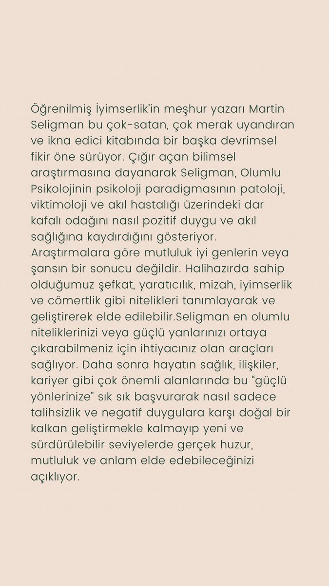 Bu haftanın kitap önerisi “Gerçek Mutluluk” 📘