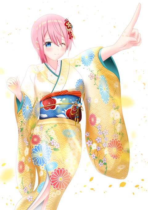 五姉妹ネット🌟五等分の花嫁さんがTwitterに投稿した中野一花(五等分の花嫁)のイラスト。