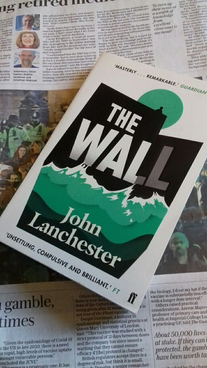 #Dystopia ancient and modern. Last month I read We which was written 100 ago, this month it is #thewall by #johnlanchester from 2019