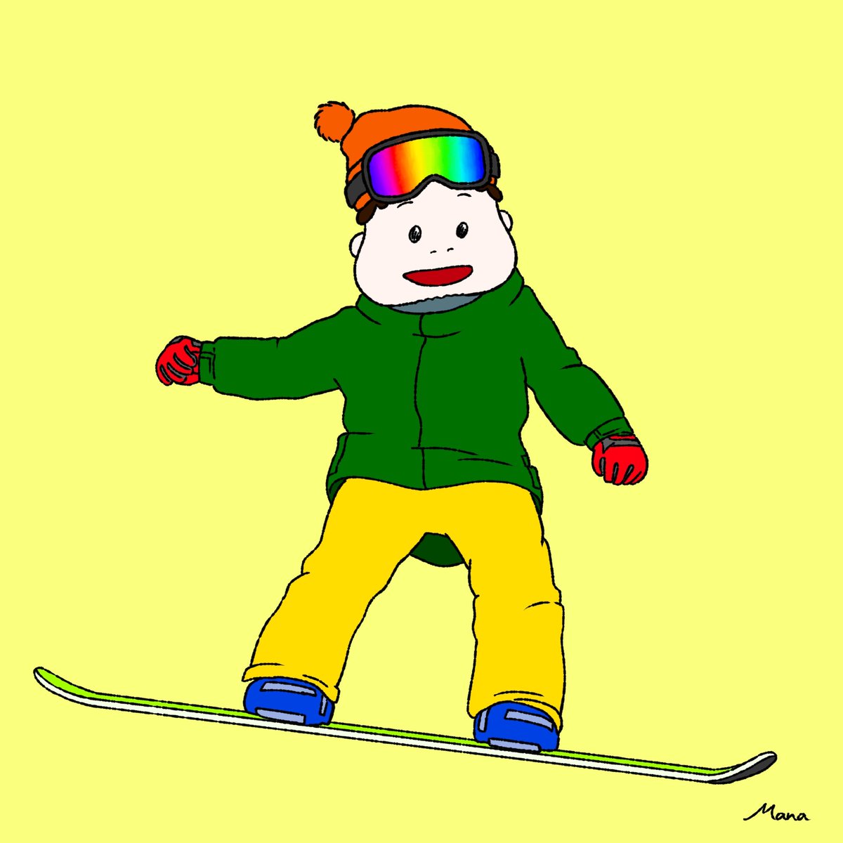 スノーボード Snow Board こうくん乗りこなしてます かっこいい ふるやまな 絵描きのイラスト スノーボード Snow Board こうくん乗りこなしてます かっこいい ふるやまな 絵描きのイラスト