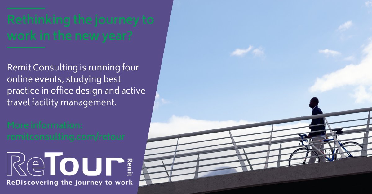 RemitConsulting's tweet photo. With a focus on cycling and active travel facilities within office properties in London, the first 'ReTour III' webinar will take place on the 14th January at 17:00 UTC. Attendance is free. 
Book your place here: https://t.co/5pCNXyFNZd https://t.co/Jiu0lOcH0U