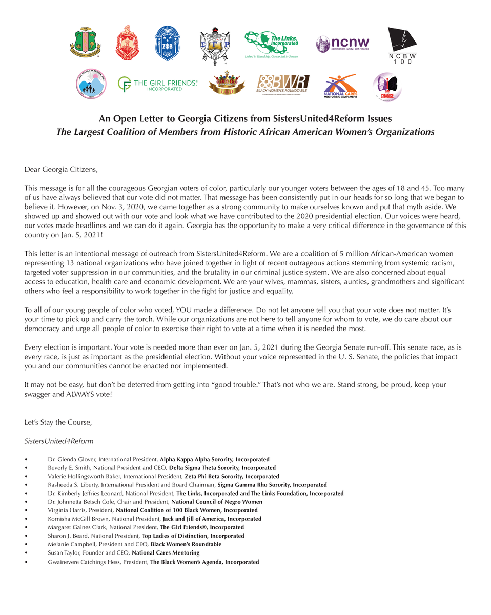 SGRho's tweet photo. An Open Letter to Georgia Citizens from Sisters United 4 Reform Issues https://t.co/2iHmTgTJIR