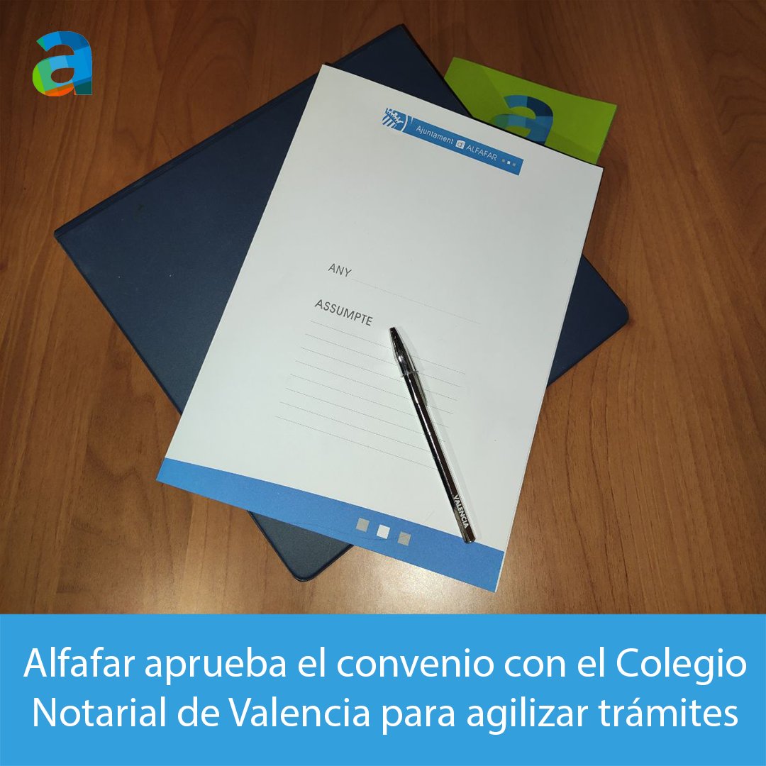 ℹ️ Alfafar aprova el conveni amb el Col·legi Notarial de València per a agilitar i reduir tràmits ℹ️
➕ INFO en alfafar.es/?p=47199
#AlfafarÉsInformació