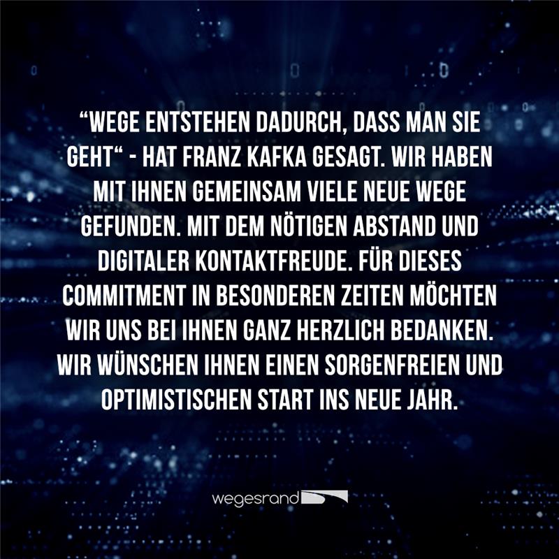 Wir wünschen einen guten Start in #2021