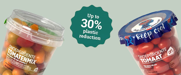 he SKIRTALL Tulip: up to 30% plastic reduction and possible on all packaging! 
#reduction #plasticreduction #SKIRTALL #Packaging #design #distinction #patented #exclusivity #bucket #tomatoes SKIRTALL.eu