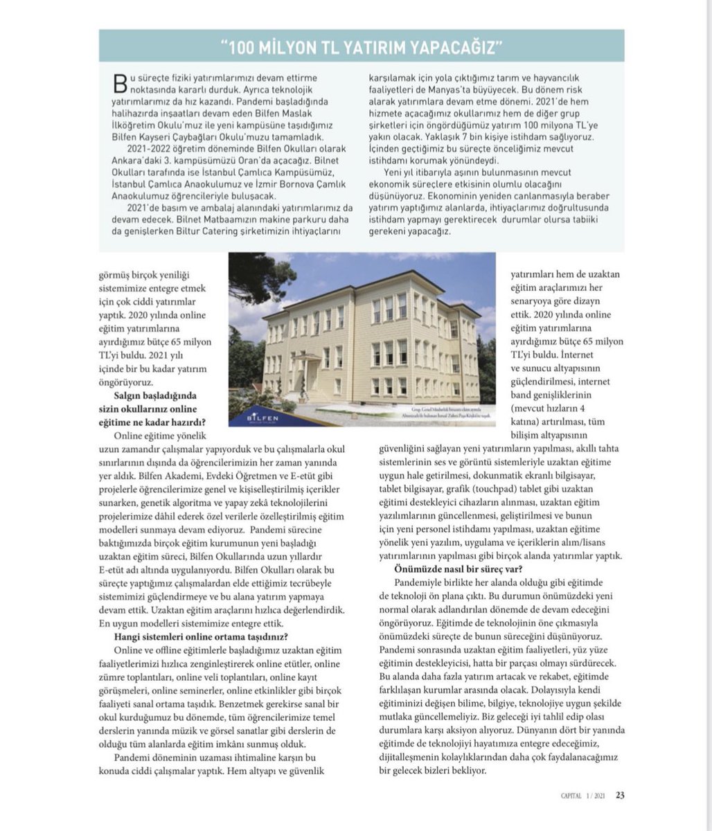 Ocak/2021 tarihinde yayınlan <a href="/CapitalDergisi/">Capital</a> de ki röpörtajım.....