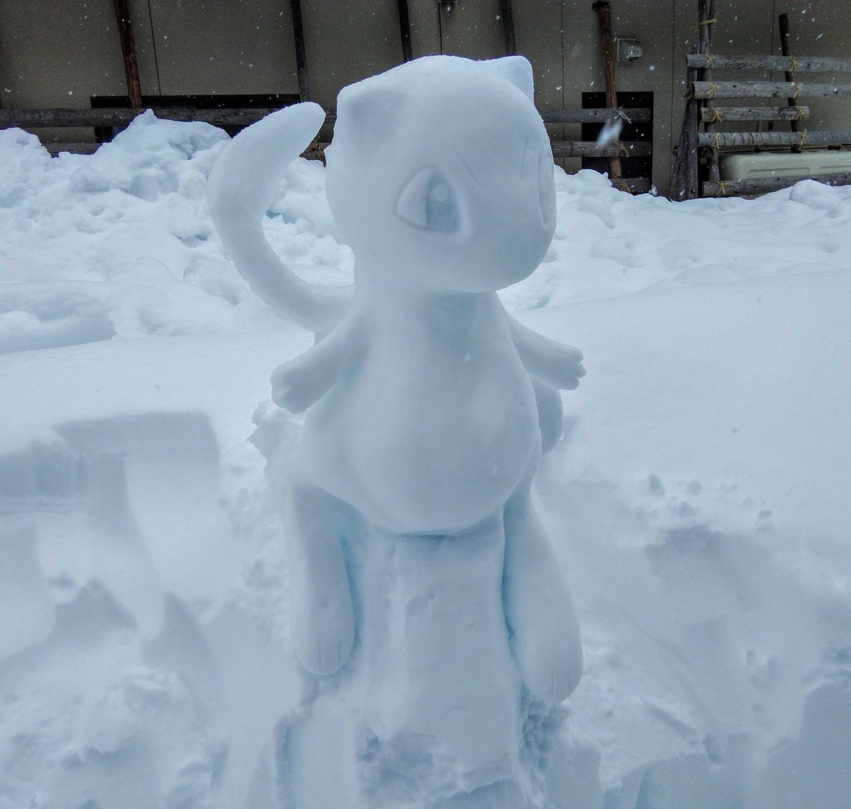 雪だるま職人としにゃん ミュウと会えたよ ポケモン ミュウ Pokemon ポケットモンスター 雪像 一人雪祭り 雪だるま職人 雪だるま 雪だるま職人としにゃん ミュウと会えたよ ポケモン ミュウ Pokemon ポケットモンスター 雪像 一人雪祭り 雪だるま職人 雪だるま