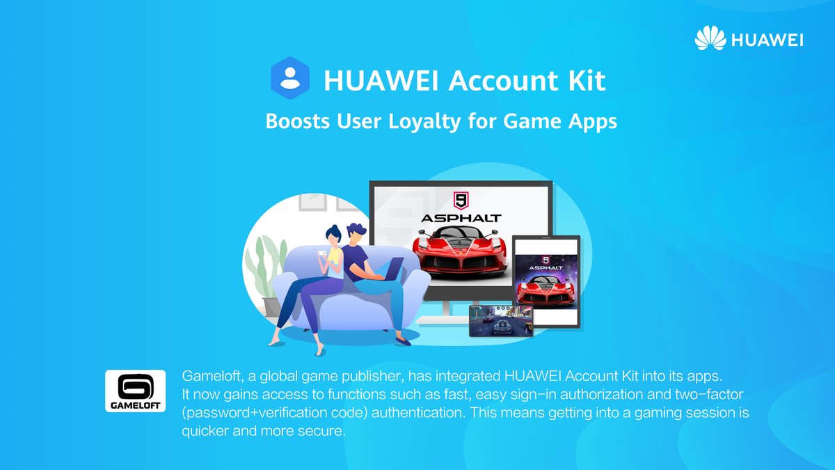 Huawei_devs's tweet image. Gameloft, a renowned mobile game developer, integrated HUAWEI Account Kit into its apps &amp;amp; released them on HUAWEI AppGallery. 
Players can now sign-in with a HUAWEI ID, via one-click authorization &amp;amp; access digital assets on all of their devices. 
#HWDevCase #HMSCore